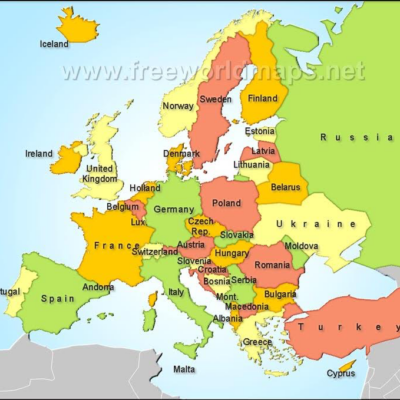 Map of European Countries.